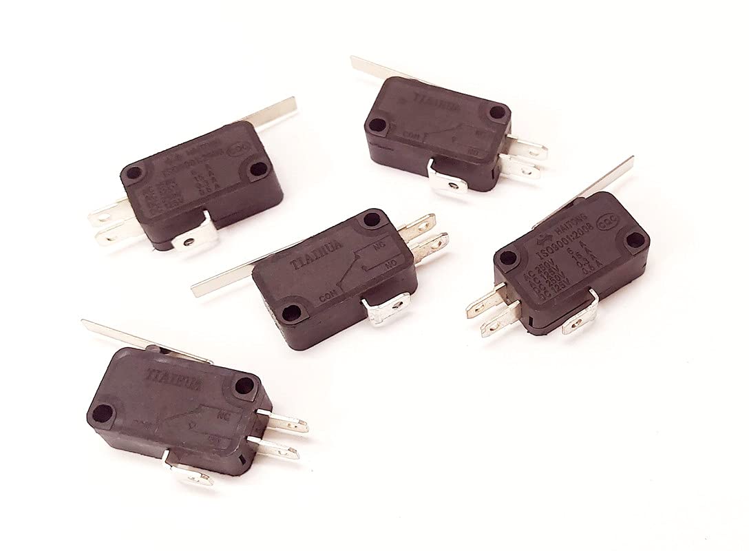 ERH India (Pack of 5) Micro Limit Switch 220v Momentary SPDT Snap